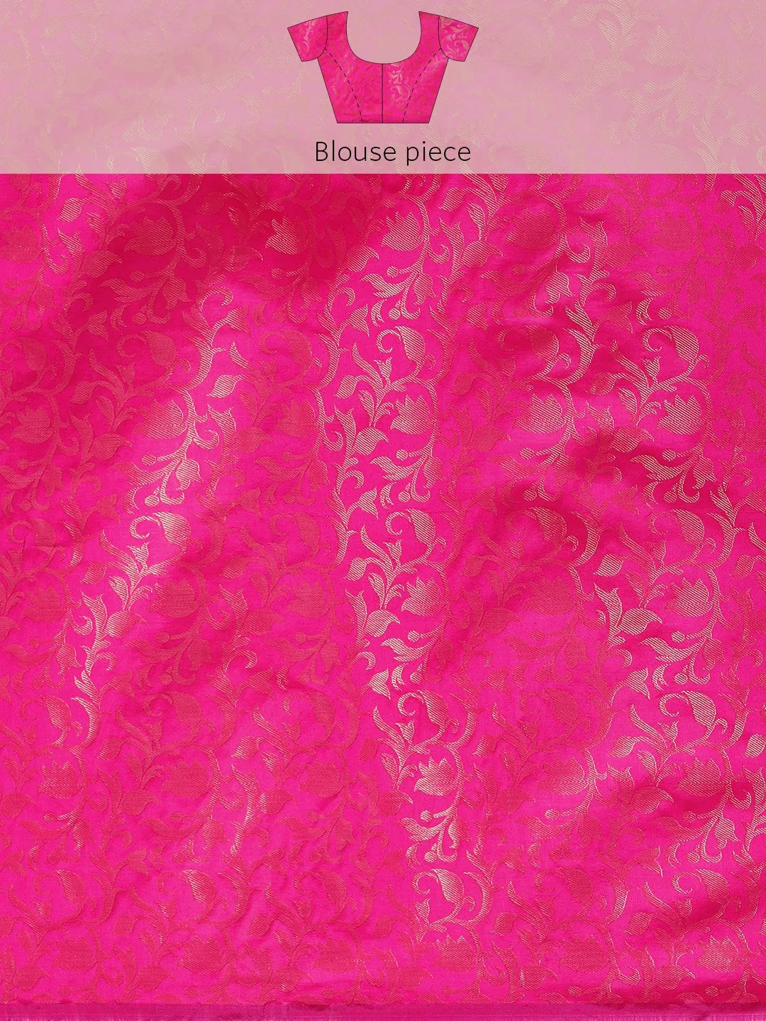 Lemon Yellow Banarasi Silk Saree with Rani Pink Leaf Woven Border & Rich Zari Pallu